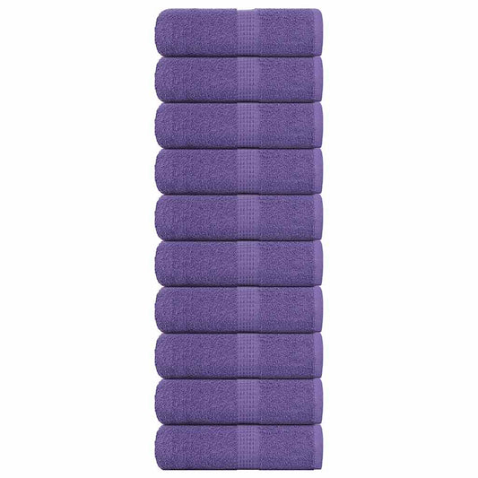 Asciugamani Ospiti 10 pz Viola 30x50 cm 360 g/m² 100% Cotone