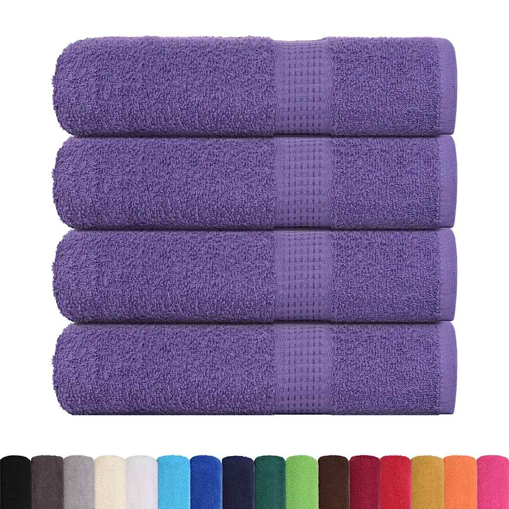 Asciugamani 4 pz Viola 50x100 cm 360 g/m² 100% Cotone