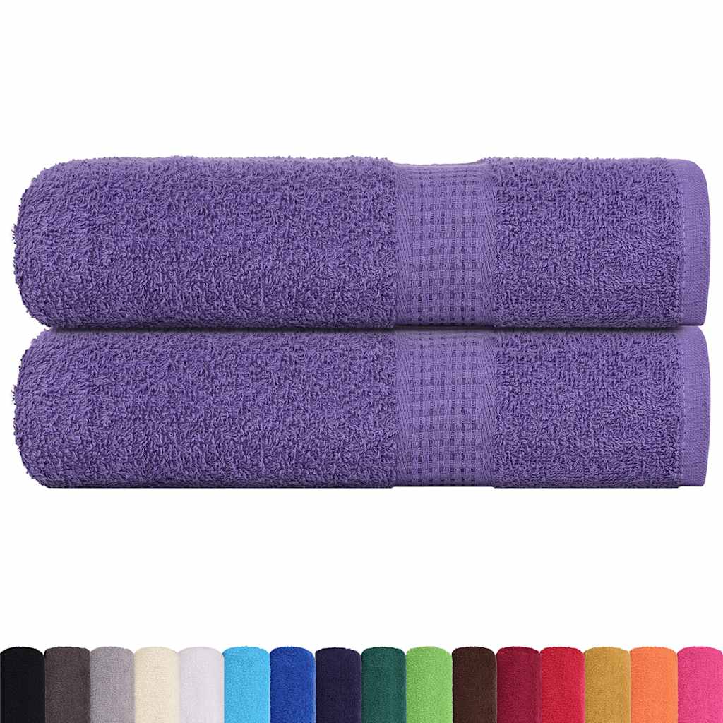 Asciugamani da doccia FROGN 2 pz Viola 70x140 cm 360 g/m²