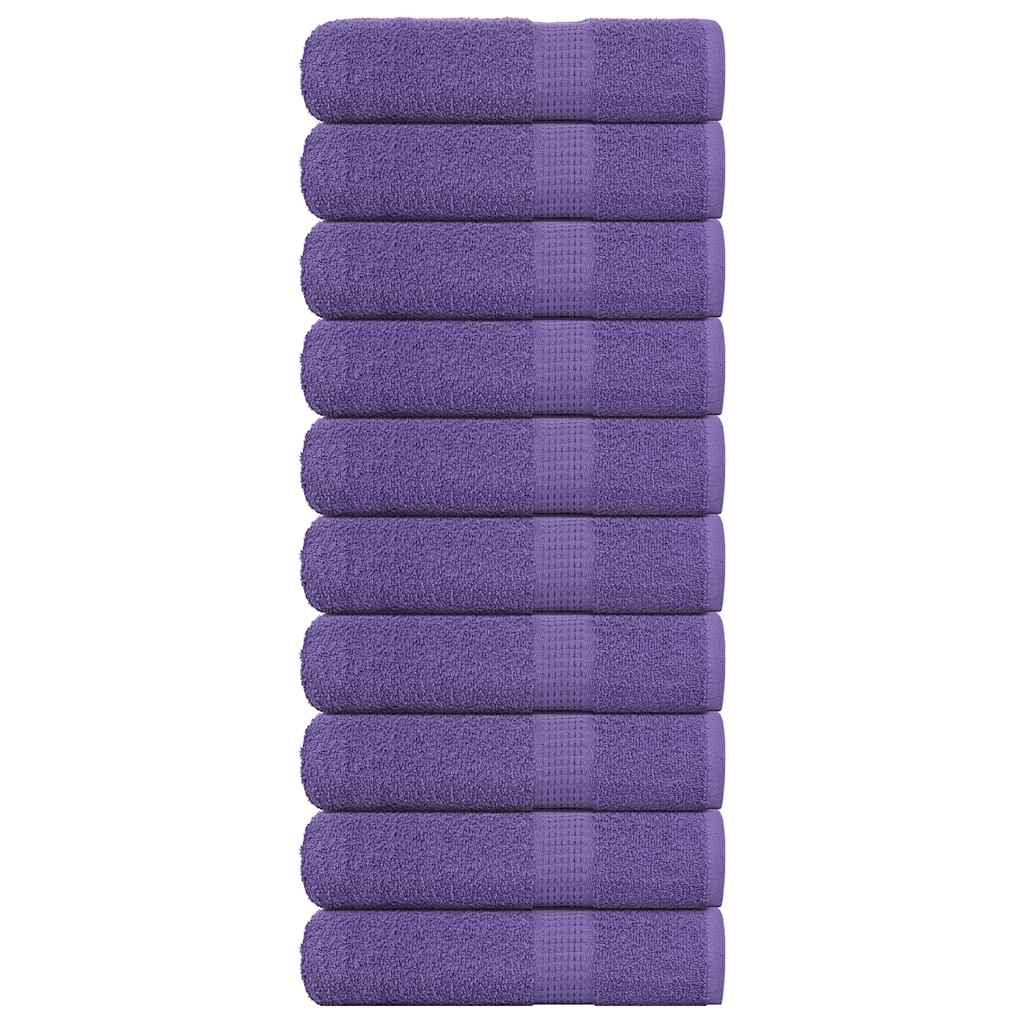 Asciugamani da Bagno 10pz Viola 100x150cm 360g/m² 100% Cotone