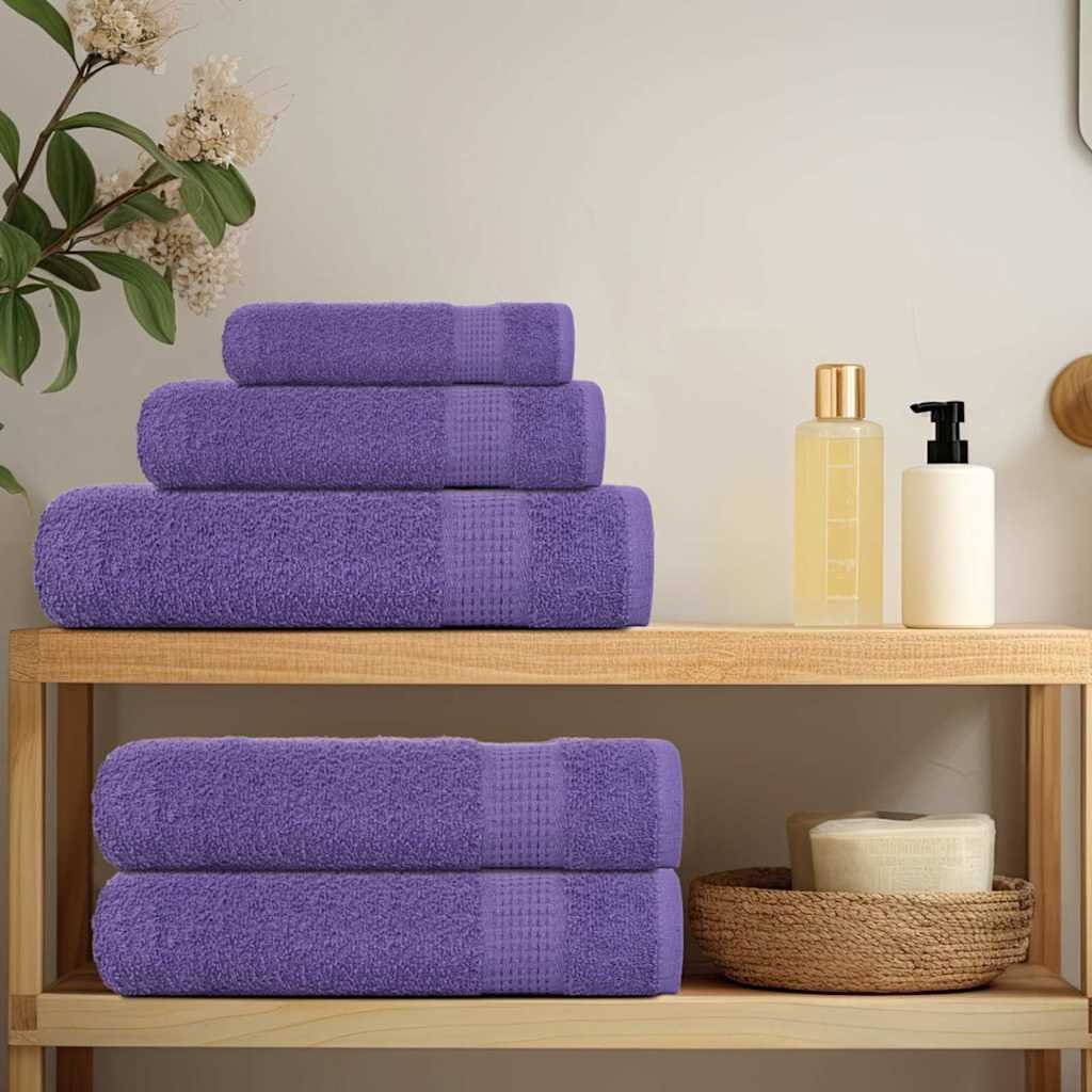 Asciugamani da Bagno 10pz Viola 100x150cm 360g/m² 100% Cotone