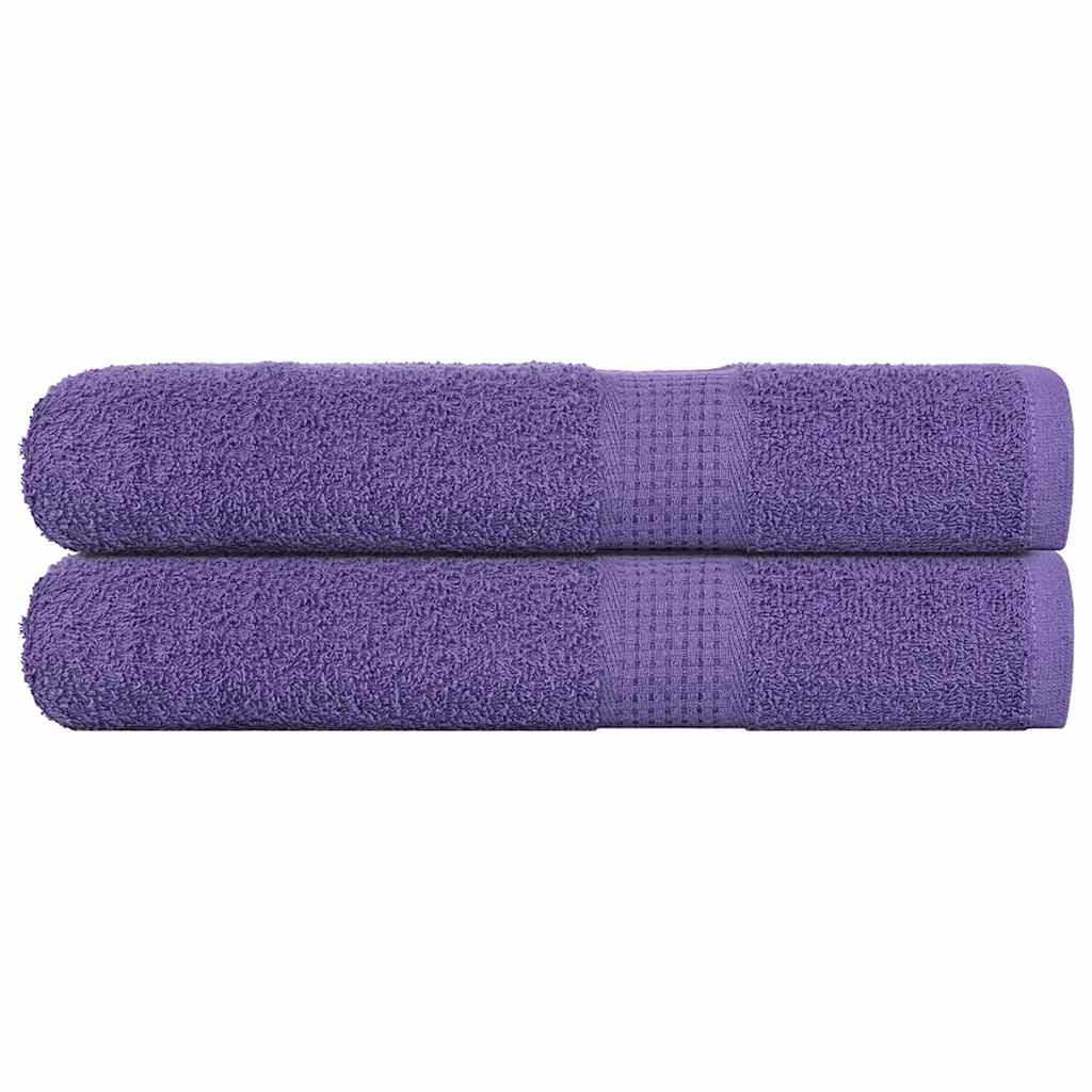 Asciugamani per Sauna 2 pz Viola 80x200cm 360g/m² 100% Cotone