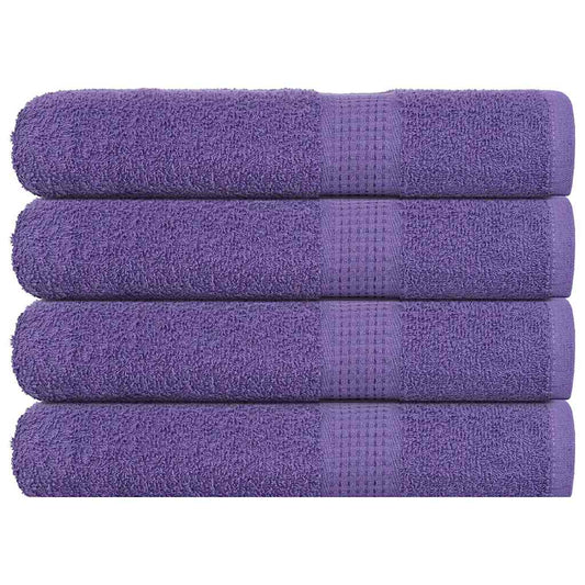 Asciugamani per Sauna 4 pz Viola 80x200cm 360g/m² 100% Cotone