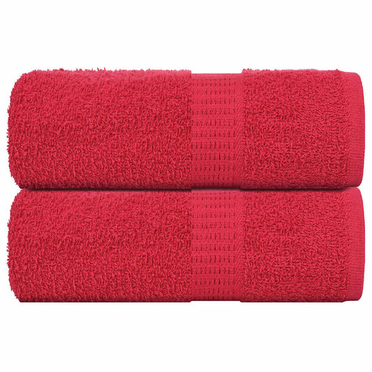 Asciugamani per Sapone 2 pz Rossi 30x30 cm 360 g/m² 100% Cotone