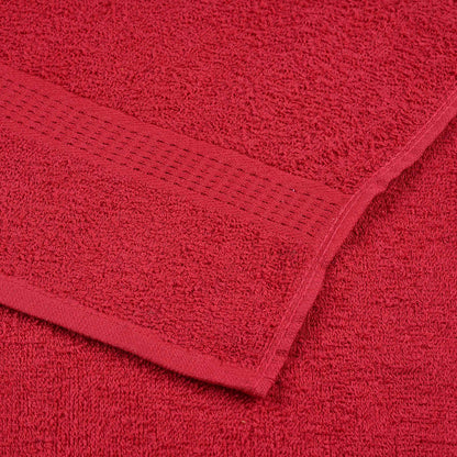 Asciugamani Ospiti 10 pz Rossi 30x50 cm 360 g/m² 100% Cotone