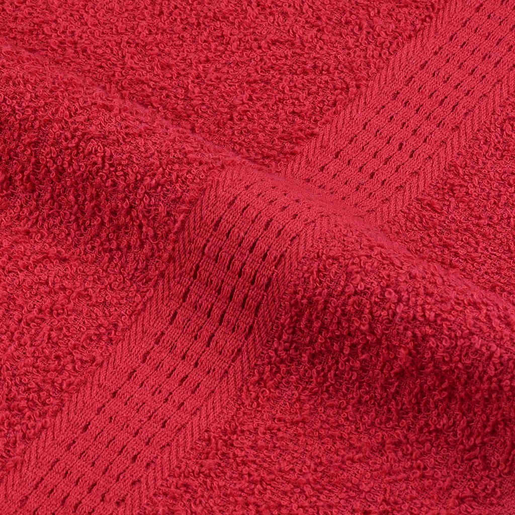 Asciugamani Ospiti 10 pz Rossi 30x50 cm 360 g/m² 100% Cotone