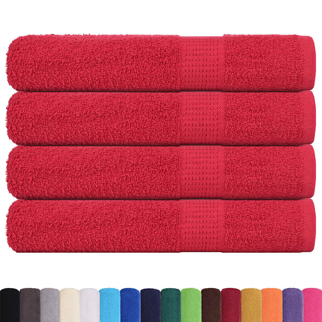 Asciugamani FROGN 4 pz Rosso 100x200 cm 360 g/m²