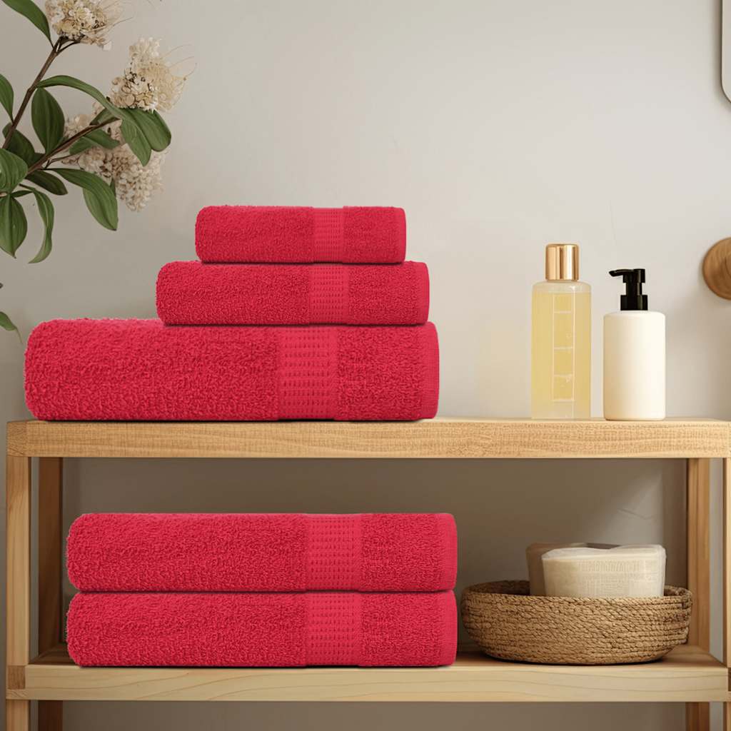 Asciugamani FROGN 10 pz Rosso 100x200 cm 360 g/m²