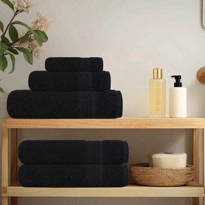 Asciugamani per ospiti FROGN 4 pz Nero 30x50 cm 360 g/m²
