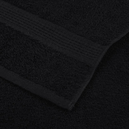 Asciugamani da Bagno 10pz Neri 100x150cm 360g/m² 100% Cotone