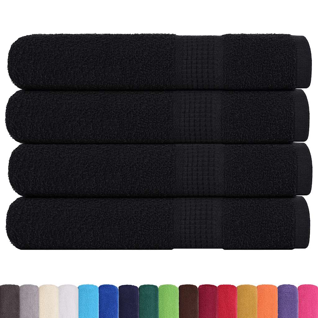 Asciugamani FROGN 4 pz Nero 100x200 cm 360 g/m²