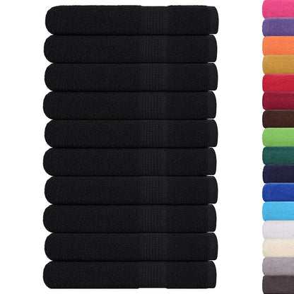 Asciugamani FROGN 10 pz Nero 100x200 cm 360 g/m²