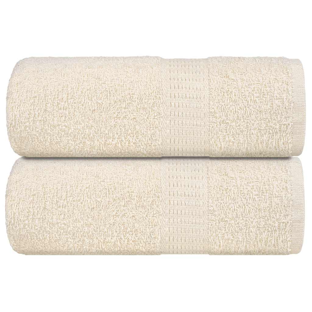 Asciugamani per Sapone 2 pz Crema 30x30 cm 360 g/m² 100% Cotone