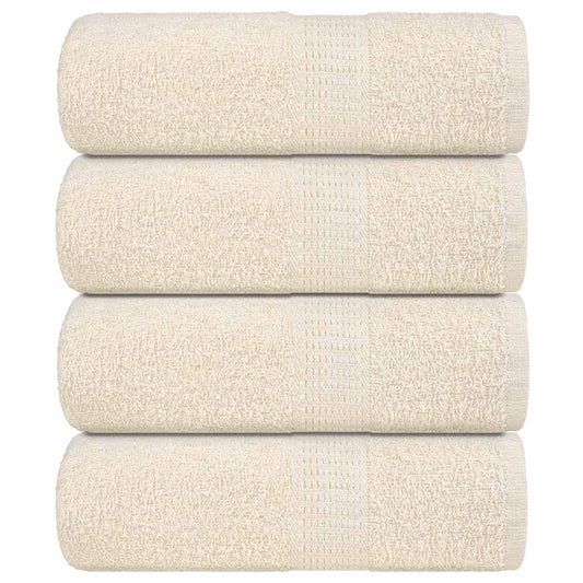 Asciugamani per Sapone 4 pz Crema 30x30 cm 360 g/m² 100% Cotone