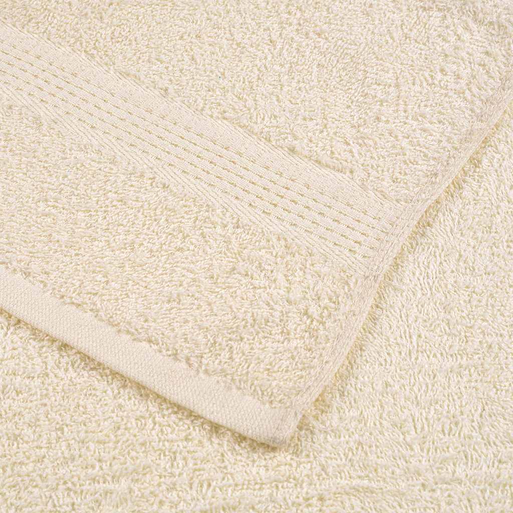 Asciugamani per Sapone 10 pz Crema 30x30cm 360 g/m² 100% Cotone