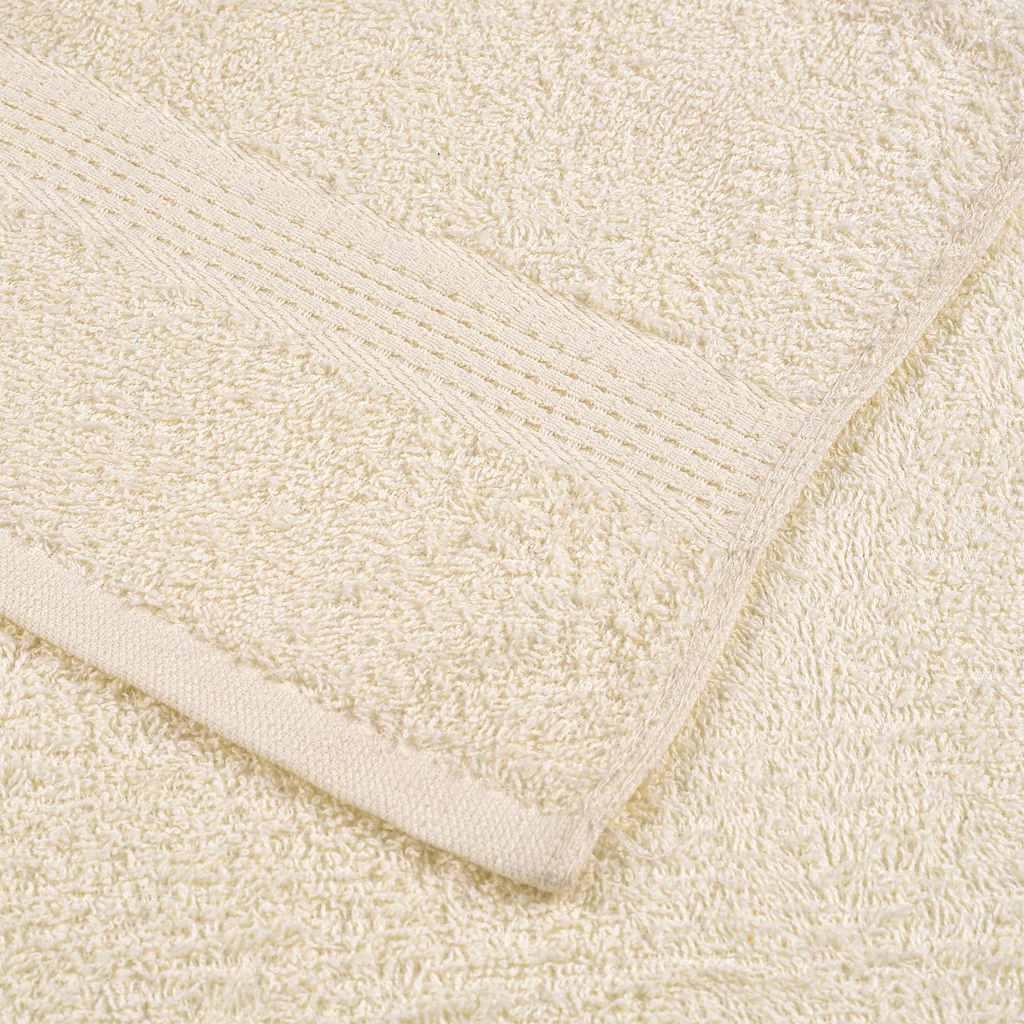 Asciugamani Ospiti 4 pz Crema 30x50 cm 360 g/m² 100% Cotone