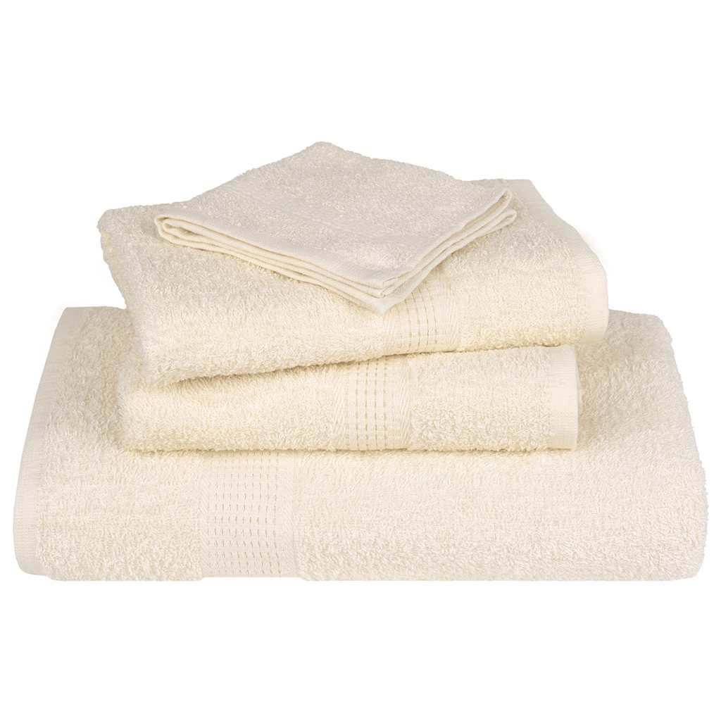 Asciugamani Ospiti 10 pz Crema 30x50 cm 360 g/m² 100% Cotone