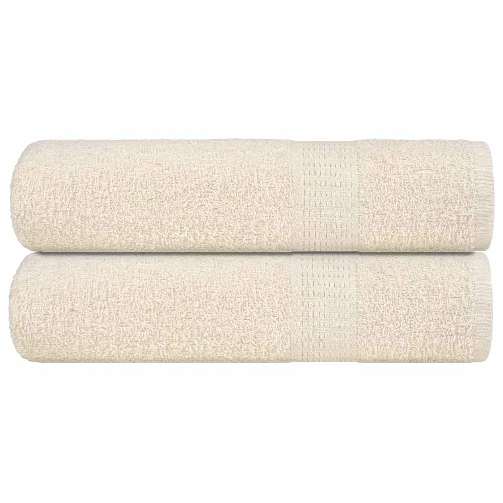 Asciugamani 2 pz Crema 50x100 cm 360 g/m² 100% Cotone