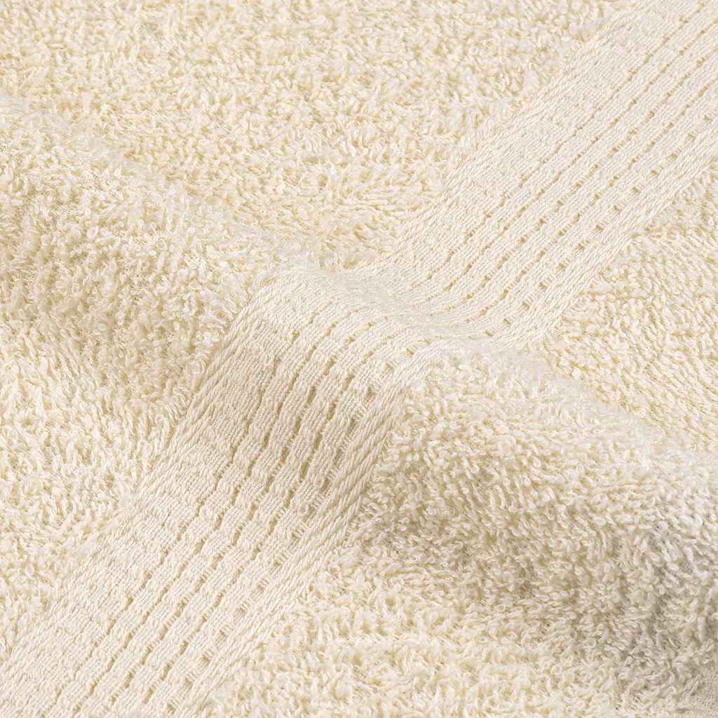 Asciugamani 2 pz Crema 50x100 cm 360 g/m² 100% Cotone