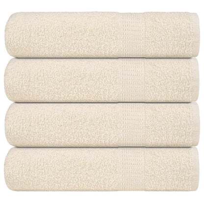 Asciugamani 4 pz Crema 50x100 cm 360 g/m² 100% Cotone