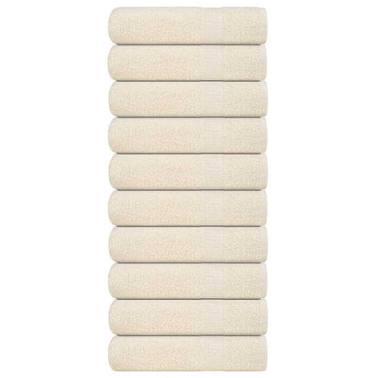 Asciugamani 10 pz Crema 50x100 cm 360 g/m² 100% Cotone