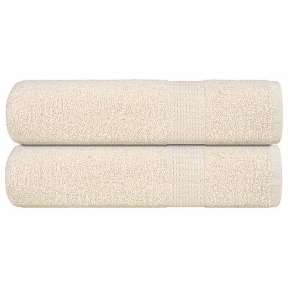 Asciugamani Doccia 2 pz Crema 70x140 cm 360 g/m² 100% Cotone