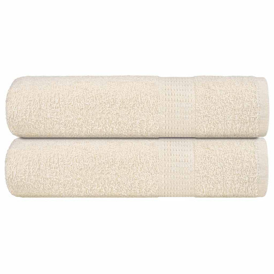 Asciugamani Doccia 2 pz Crema 70x140 cm 360 g/m² 100% Cotone