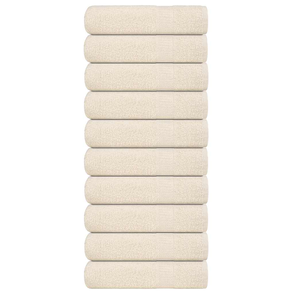 Asciugamani Doccia 10 pz Crema 70x140 cm 360 g/m² 100% Cotone