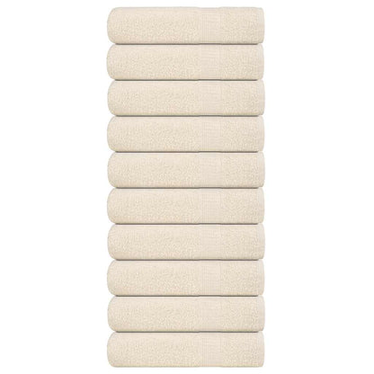 Asciugamani Doccia 10 pz Crema 70x140 cm 360 g/m² 100% Cotone