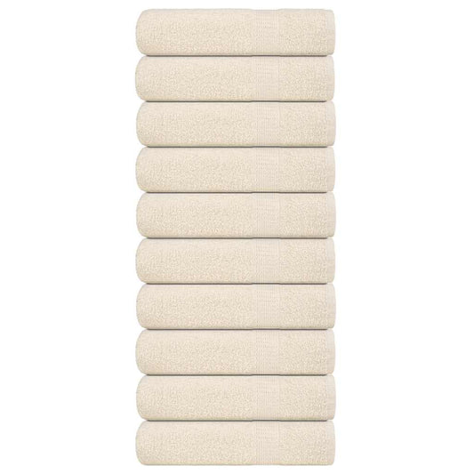 Asciugamani Doccia 10 pz Crema 70x140 cm 360 g/m² 100% Cotone