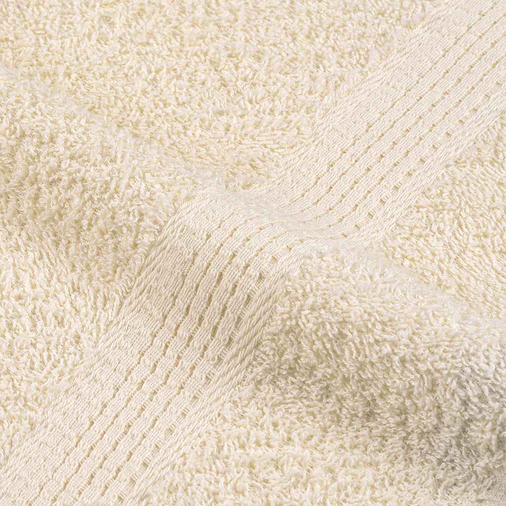 Asciugamani da Bagno 4 pz Crema 100x150 cm 360 g/m² 100% Cotone