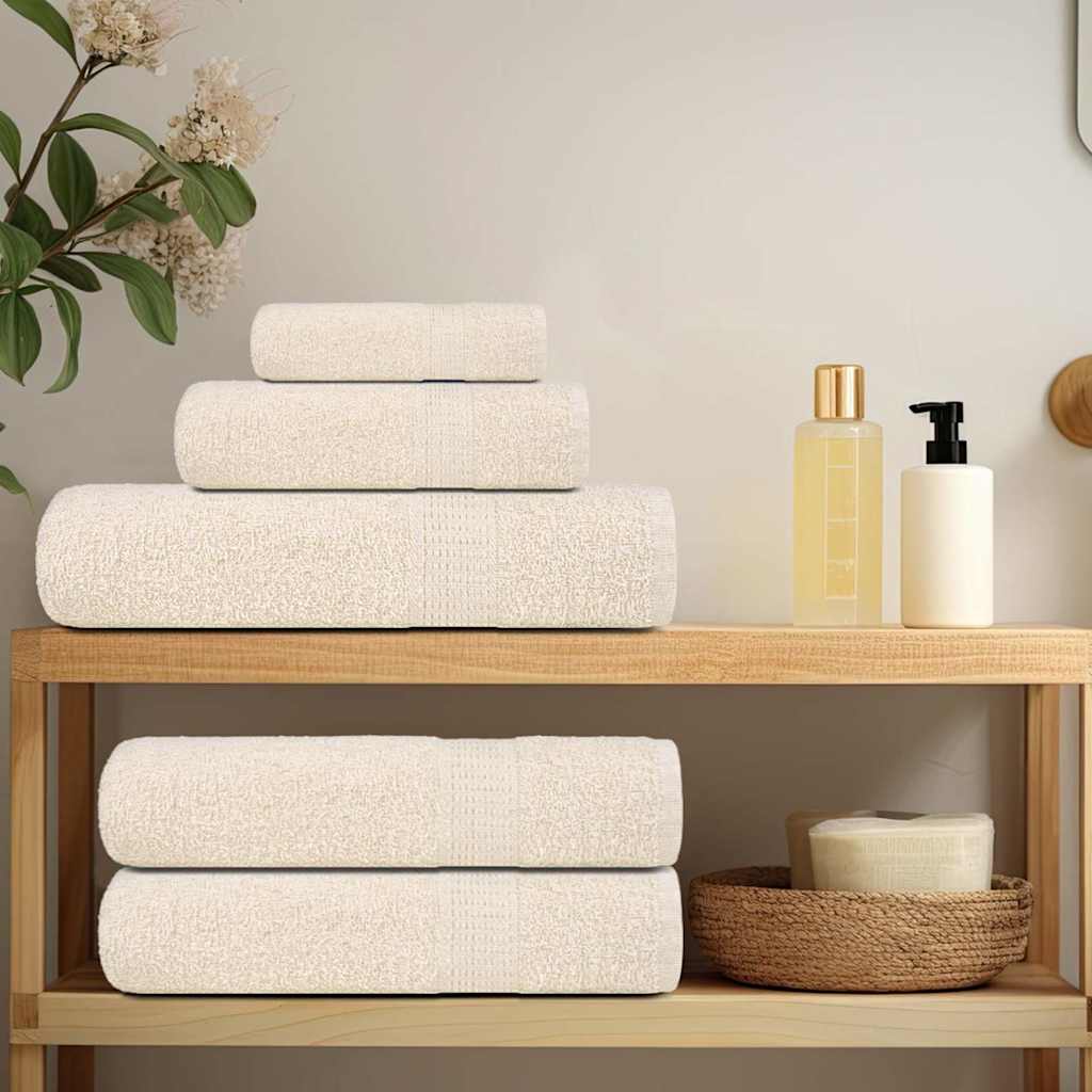 Asciugamani da bagno FROGN 10 pz Crema 100x150 cm 360 g/m²