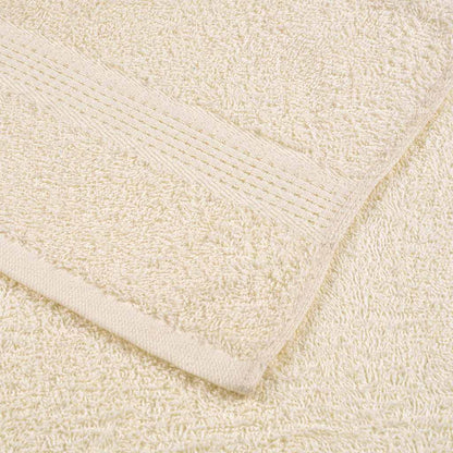 Asciugamani per Sauna 2 pz Crema 80x200 cm 360 g/m² 100% Cotone