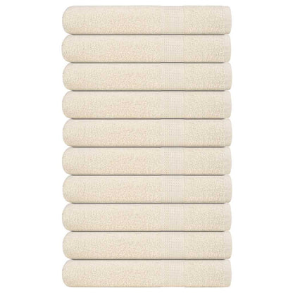 Asciugamani per Sauna 10 pz Crema 80x200cm 360 g/m² 100% Cotone