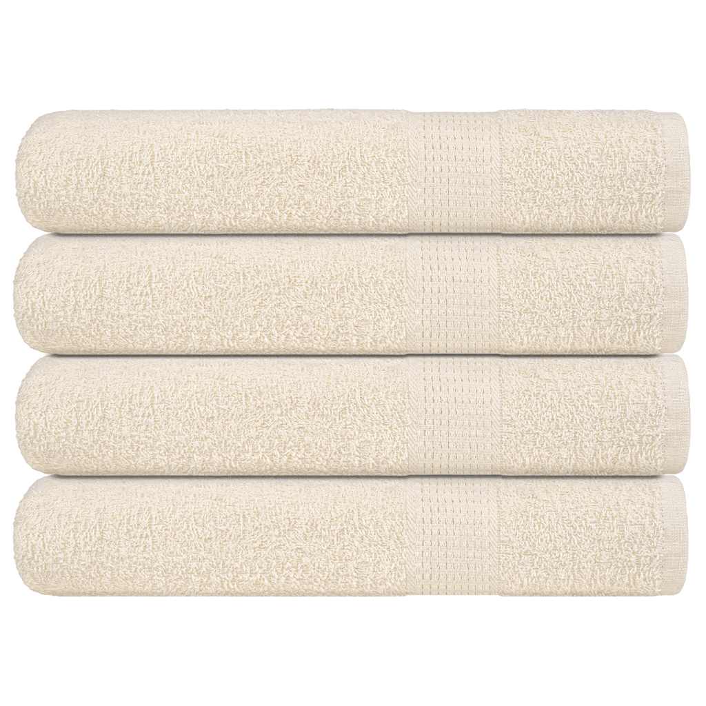 Asciugamani 4 pz Crema 100x200 cm 360 g/m² 100% Cotone