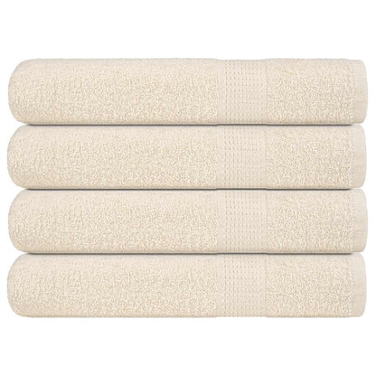 Asciugamani 4 pz Crema 100x200 cm 360 g/m² 100% Cotone