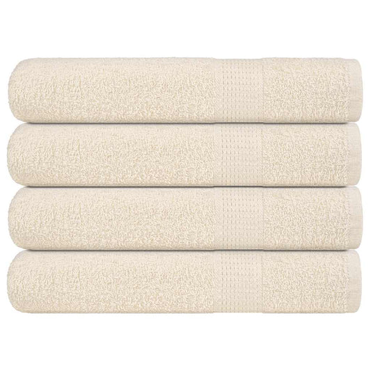 Asciugamani 4 pz Crema 100x200 cm 360 g/m² 100% Cotone