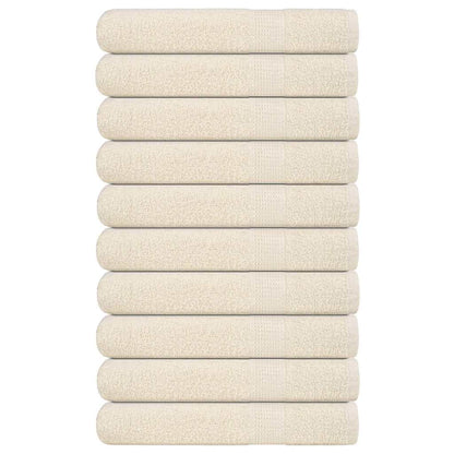 Asciugamani 10 pz Crema 100x200 cm 360 g/m² 100% Cotone