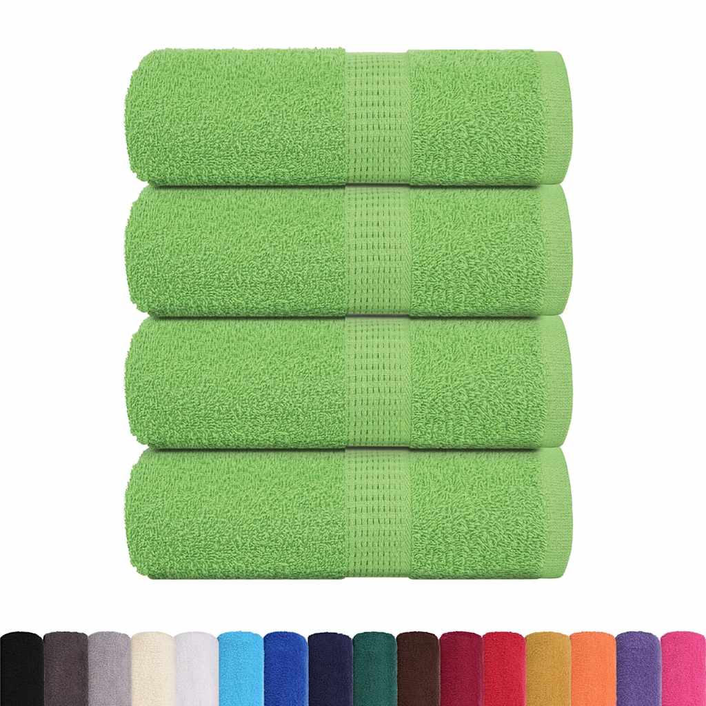 Asciugamani per Sapone 4 pz Verde Mela 30x30 cm 360 g/m² Cotone