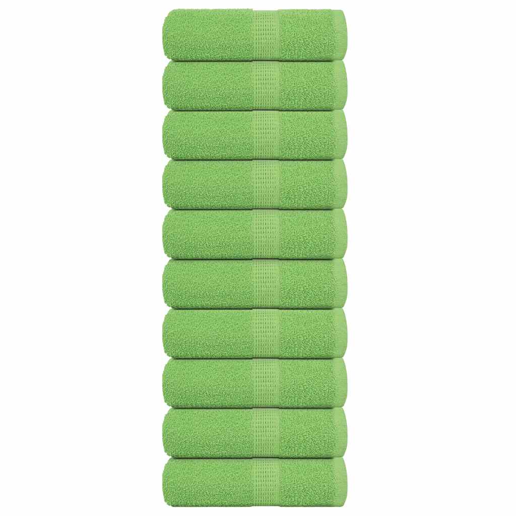 Asciugamani per Sapone 10 pz Verde Mela 30x30cm 360 g/m² Cotone