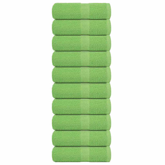 Asciugamani per Sapone 10 pz Verde Mela 30x30cm 360 g/m² Cotone