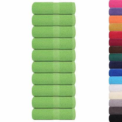 Asciugamani per Sapone 10 pz Verde Mela 30x30cm 360 g/m² Cotone