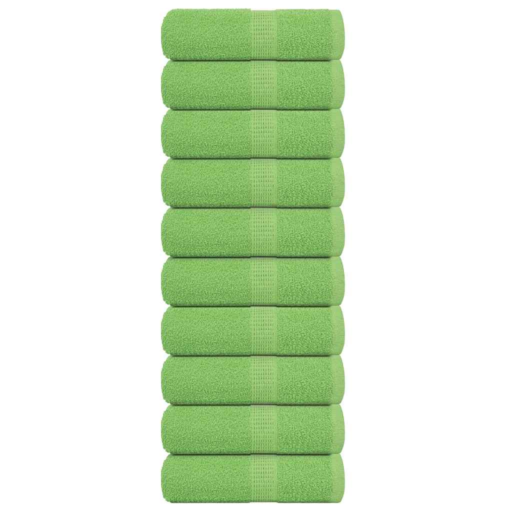 Asciugamani Ospiti 10 pz Verde Mela 30x50 cm 360 g/m² Cotone