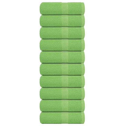 Asciugamani Ospiti 10 pz Verde Mela 30x50 cm 360 g/m² Cotone