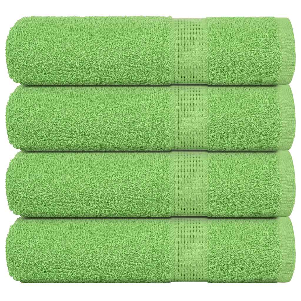 Asciugamani 4 pz Verde Mela 50x100 cm 360 g/m² 100% Cotone