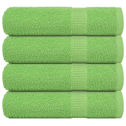 Asciugamani 4 pz Verde Mela 50x100 cm 360 g/m² 100% Cotone