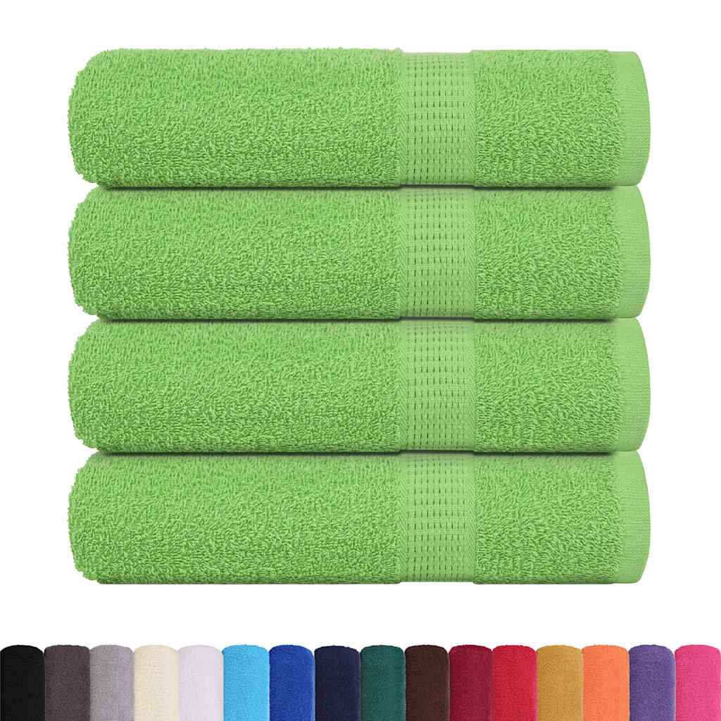 Asciugamani 4 pz Verde Mela 50x100 cm 360 g/m² 100% Cotone