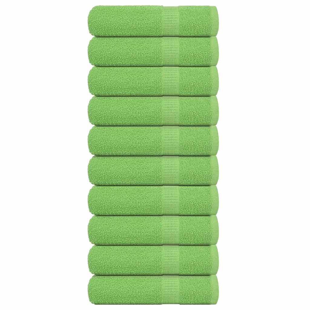 Asciugamani 10 pz Verde Mela 50x100 cm 360 g/m² 100% Cotone