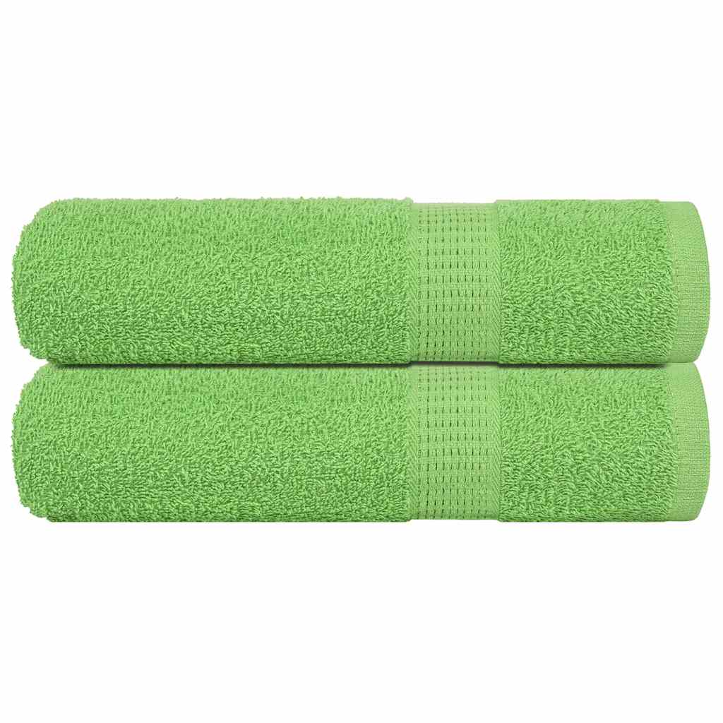 Asciugamani Doccia 2 pz Verde Mela 70x140cm 360g/m² 100% Cotone