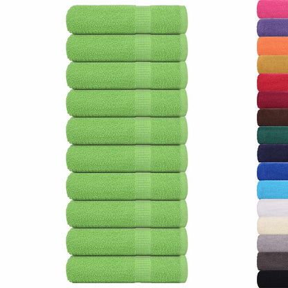 Asciugamani Doccia 10pz Verde Mela 70x140cm 360g/m² 100% Cotone